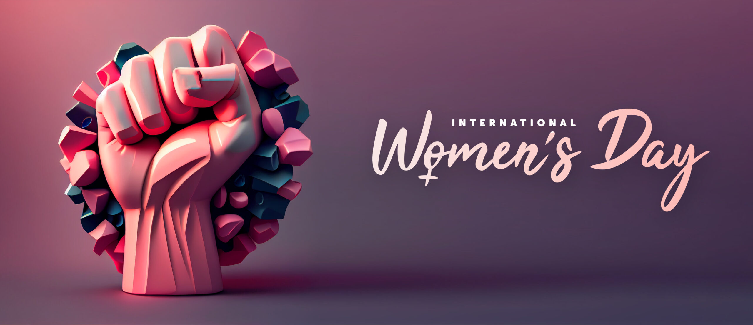 Feminist symbol and women rising